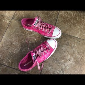 Pink tie-dye “Chucks”